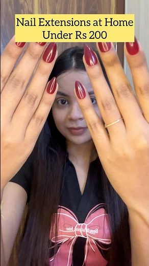 Nail Extensions at Home Under ₹200 💅 | Easy Fake Nails Tutorial | Beginner Friendly | Trending Nail