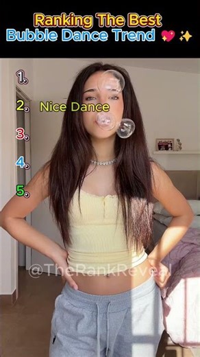 Ranking The Best Bubble Dance Trend 💖✨#shorts