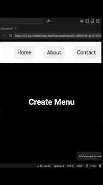 Create Menu in HTML and CSS
