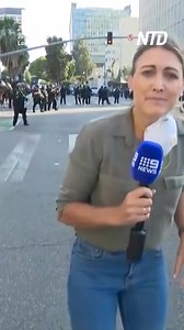 44K views · 362 reactions | An Australian TV reporter was hit by a rubber bullet while covering the anti-ICE riots in Los Angeles. | NTD Life | Facebook