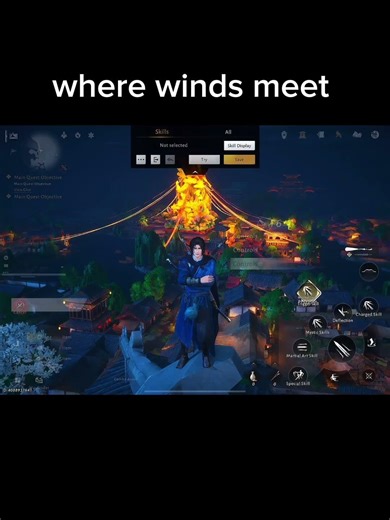 Skill display setting where wind meet