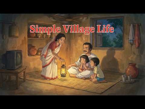A Peaceful Day in an Indian Village | Family Love, Rain & Simple Living | Ghibli Style ASMR