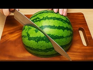 The Easiest Way to Cut Watermelon – Fast, Clean, and No Fuss !