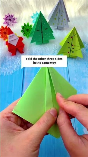 DIY Mini Paper Trees 🎄 | Easy Christmas Craft Idea #shorts #diy #papercraft