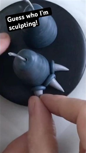 Guess Who I’m Sculpting! 🖤 #guesswho #polymerclay #sculpture #artsandcrafts