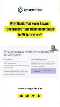 Why Should You Never Answer "Governance" Questions Immediately in PM Interviews?