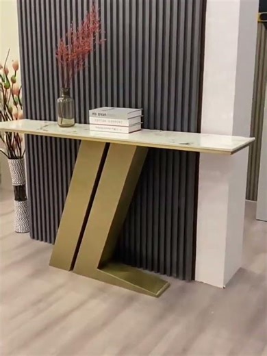 Gold Pvd Coated Stainless Steel Consol Table