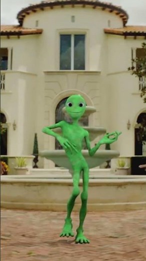 The dancing green alien is back! 👽 #dametucosita #shorts #dancinggreenalien
