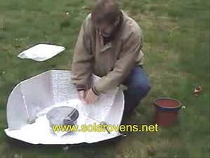 Simple Solar Panel Cooker Demonstration ~ Portable ~ Only $29.95 at ~ http://www.solarovens.net