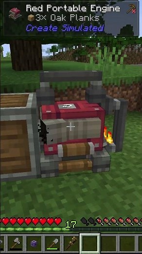 Cutting down a tree with a create aeronautics saw #minecraft #createmod #createaeronautics