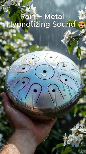 Rain + Metal = Hypnotizing Sound 😵‍💫 #steeltonguedrum #asmr #focus