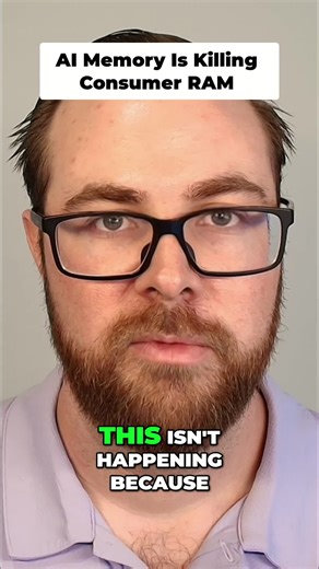 AI is eating RAM. Factories are moving to high-bandwidth memory, deleting the capacity to make consumer PC kits. #AI #Tech #RAM #GDDR7 #HBM #TechNews