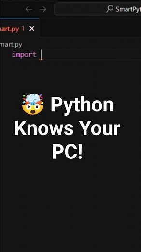 💻 Find Your PC Information Using Python 🤯 #coding #python #viral #shorts