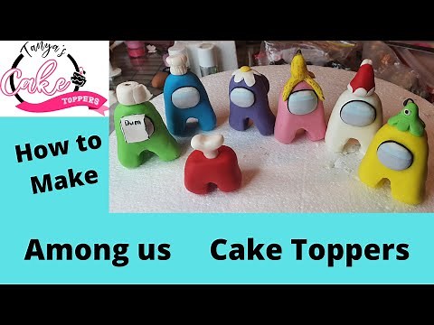 Among us fondant cake toppers, Easy