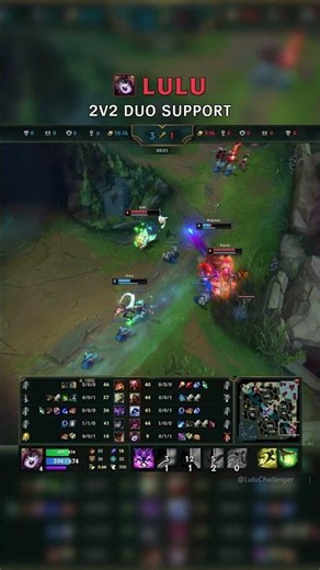 Lulu 2v2 DUO SUPPORT | EUW Master Patch 26.12 #shorts