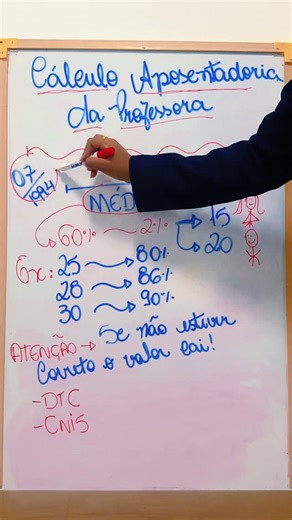 Esthefanny Pinheiro | Advogada Previdenciária e Trabalhista on Instagram: "LEIA A LEGENDA PARA ENTENDER MAIS. COMO FUNCIONA O CÁLCULO DA APOSENTADORIA DA PROFESSORA (INSS) Muita professora acredita que, ao pedir a aposentadoria, o INSS paga automaticamente o valor “cheio”. Isso não acontece. O cálculo envolve três etapas técnicas, e é nelas que a maioria perde dinheiro. 1) MÉDIA SALARIAL O INSS calcula a média de 100% dos salários de contribuição desde julho de 1994 até o pedido. ⚠️ O que quase 