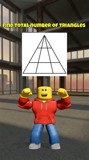Roblox quiz. Find total number of triangles. #shorts