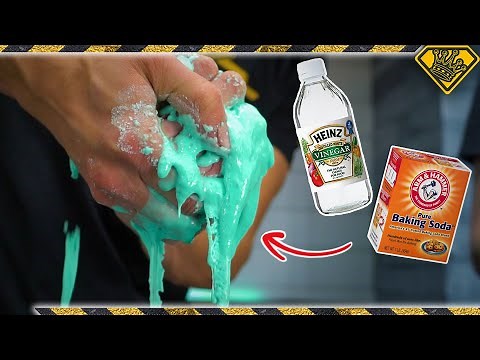 Baking Soda & Vinegar Reaction + Oobleck Is SO COOL