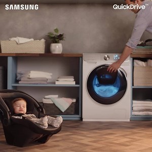 Grâce à l’expertise de nos techniciens… 👨🏼‍🏫 Profitez d’un lave-linge extrêmement silencieux avec Samsung QuickDrive™ 🤫 | Samsung