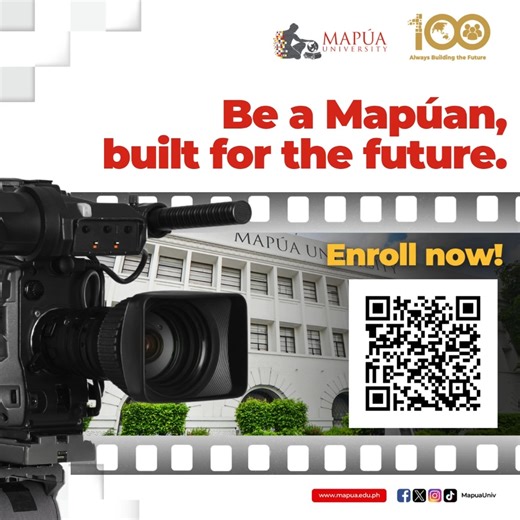 CREATE FILMS THAT MOVE THE WORLD 🎬🌍 Mapúa’s Master of Arts in Film Production is where bold ideas, refined technique, and creative risk-taking come together to build the next generation of filmmakers. 📽️ From visual storytelling workshops to deep dives into narrative, documentary, and experimental cinema, this graduate program is built for those ready to lead, disrupt, and leave their mark on the world of film. 🎞️ 📌 Enroll online now at https://services.mapua.edu.ph/Admissions/ms/Default.as