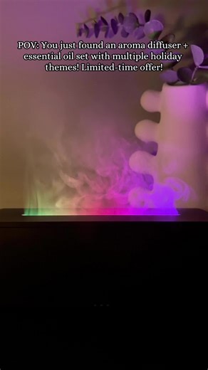 This aroma diffuser is nice. It adds scent and a cool light effect. #AromaDiffuser #Humidifier #HomeEssential #CoolLight #RelaxingGadget