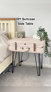 🌟 DIY Suitcase Side Table 🌟 Give your old and well-loved luggage a new lease of new life with this simple upcycling idea! A great storage option and trendy table that's sure to be a stand out piece. Using our pinkish-beige shade 'Nougat' from the self priming and self sealing The Lazy Range (now available in Chalk Wall & Trim Paint) Frenchic Fan Kayleigh (over at DIY Mum) instantly transformed this piece from shabby to chic. 💗 Before giving the metal hardware a Frenchic freshen up using our e