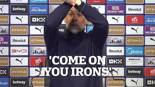 Pep Guardiola issues hilarious 'come on you Irons' rallying cry