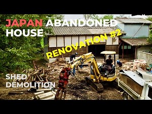 Japanese Abandoned House Renovation #2 | Shed Demolition & Lawn Preparation