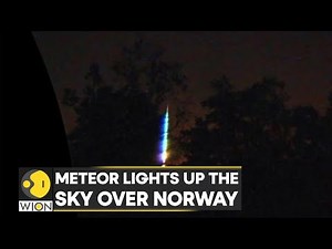 Meteor lights up the sky over Norway: Spectacular sight of meteors burning up in the atmosphere