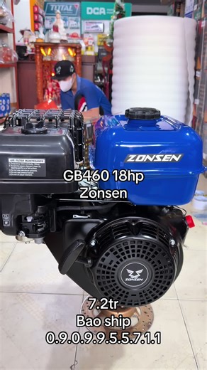 Máy xăng GB460 Zonsen 18hp cốt thẳng siêu rẻ.