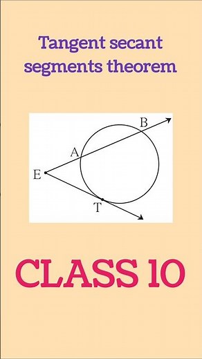 Tangent Secant Segment Theorem | Class 10 Geometry SSC | Circle Theorems