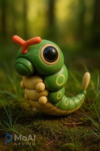 Pokemon : Realistic AI Caterpie Evolution