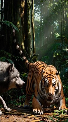 🐅 Tiger VS Wolf 🐺 | Epic Animal Battle 🔥