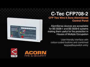 C-Tec CFP708-2 CFP Two Wire 8 Zone AlarmSense Control Panel