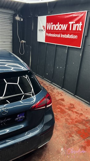 Factory privacy glass tried its best… Then came 5% limo tint, 50% fronts, and a chrome delete with debadging. Safe to say the Mercedes looks a lot happier now. 😎 #ObsidianTint #mercedes #professional #windowtint #wrap