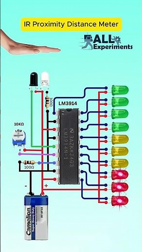 😲 Object Distance Indicator Using IR Sensor #Shorts