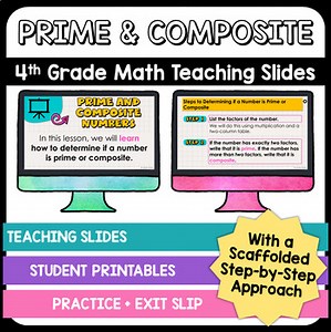 Prime and Composite Numbers Teaching Slides - 4th Grade Math Teaching Slides