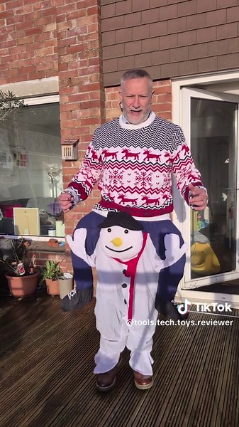 Morph Snowman Piggyback Costume for Christmas Fun