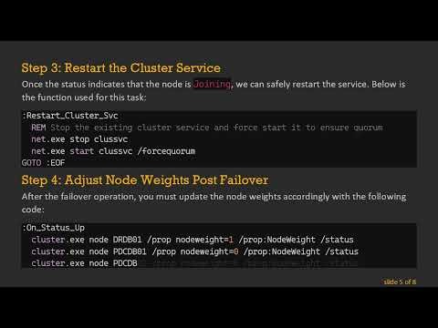 How to Create a Batch Script for MS SQL Failover AOAG Using Cluster.exe