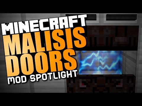 Minecraft Malisis Doors Mod Spotlight "Sliding, Rotating, Spinning, Vanishing Doors" [1.7.10]