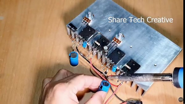 17K views · 565 reactions | Diy Heavy Bass Amplifier STEREO With C5200 & A1943 Transistor | Output Capacitor | Class A Source from Youtuber: Share Tech Creative The Engineering MindsetSensor from Utsource: https://www.utsource.net/home/sensors | Utsource | Facebook
