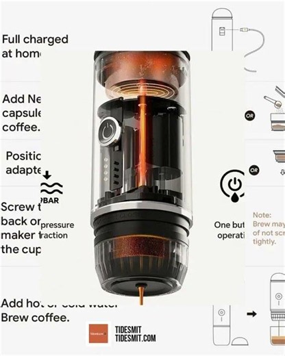 Tidesmit 20-Bar Portable Espresso Machine: Barista Quality Anywhere