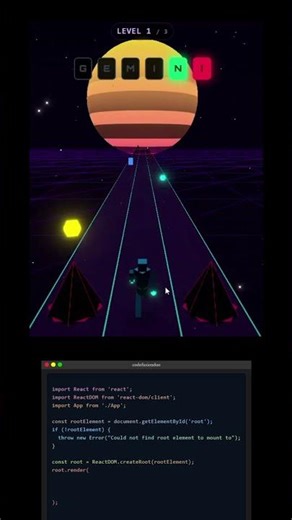 Gemini Runner #frontend #backend #coding #html #css #webdesign #programming #python #javascript