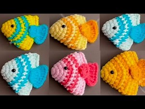 Easiest and cutest crochet fish 🐠 tutorial / easy crochet tutorial for beginners