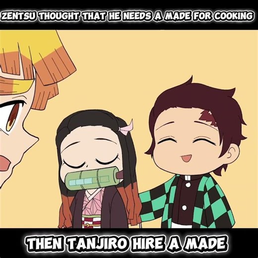 “Zenitsu Thought He Needed a Maid… Then Tanjiro Actually Hired One 😳🔥”