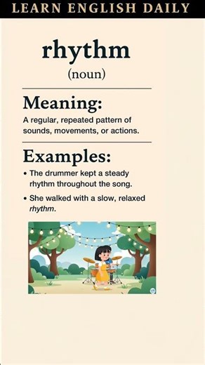 rhythm meaning in english #dictionary #shorts