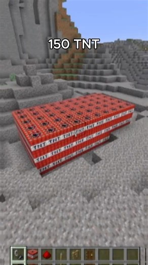 150 Block TNT Test BOOM 💥 #minecraft #shorts