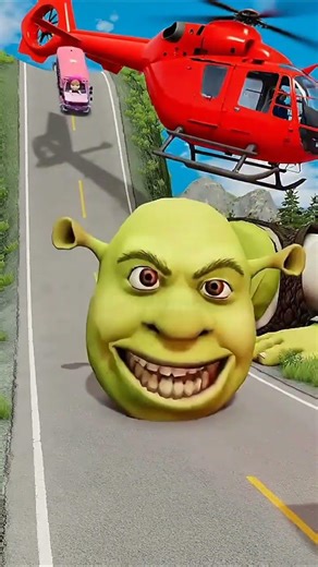 Strange Funny Cars vs Scary Tom Cat in BeamNG.drive