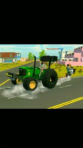 jonedeere tractor Vs splendor bike #tractor