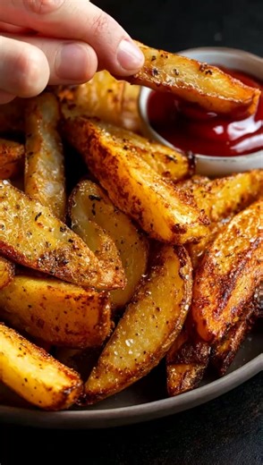 Homemade KFC-style Potato Wedges recipe Ingredients: 4 large potatoes (Russet potatoes work best) 1 ½ cups all-purpose flour 1 tablespoon paprika 1 tablespoon garlic powder Full Recipe in First Coʍmеոτ | Air Fryer Daily Recipes